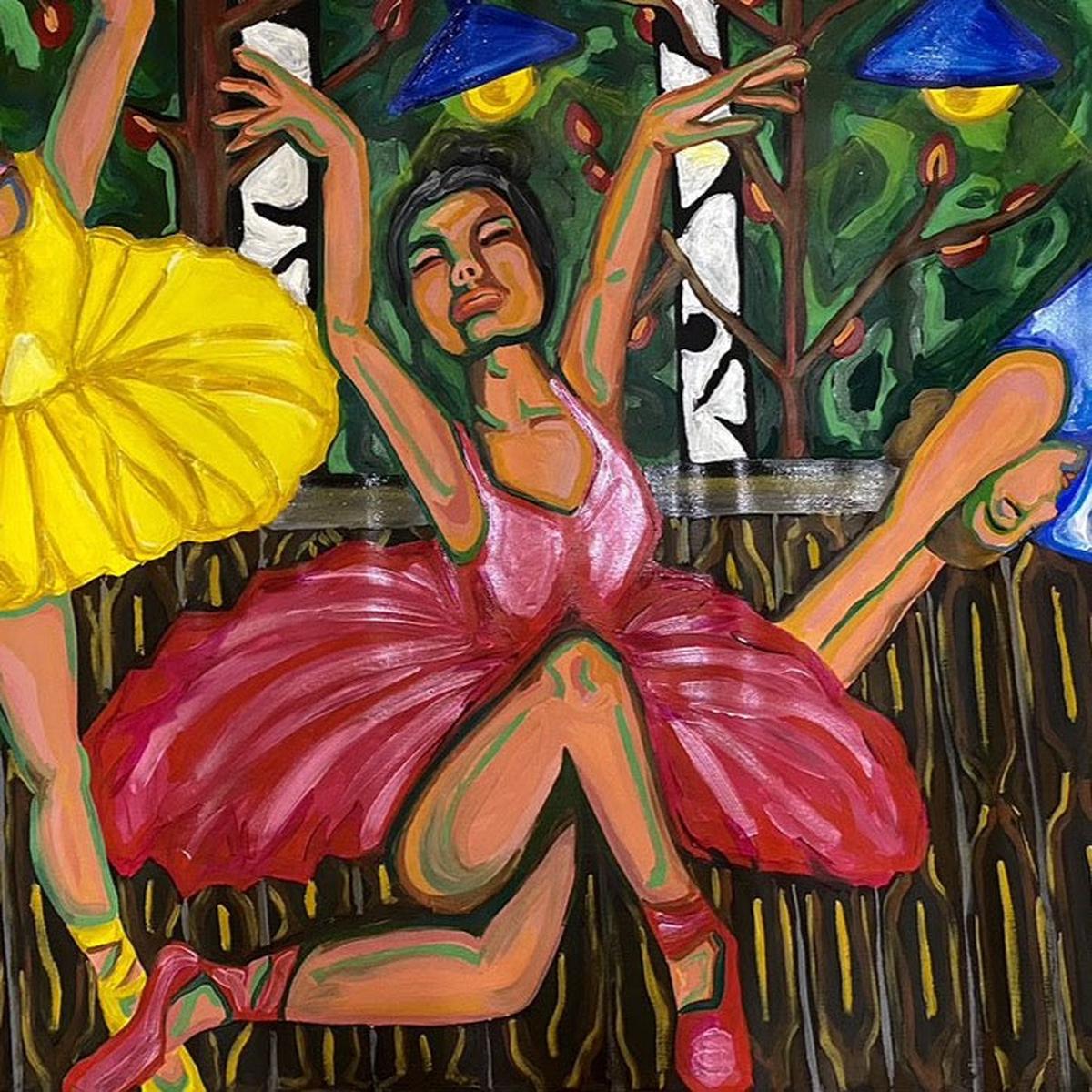 "Dancers Group" by Elizabeth Rodriguez (Eliro), Acrylic on Canvas
