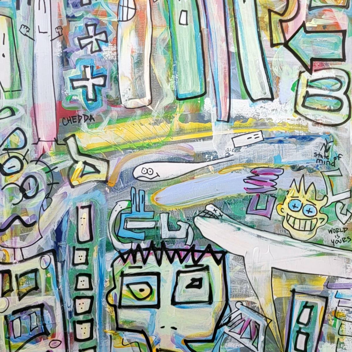 “Chedda” by Jason Piken, Acrylic on Canvas