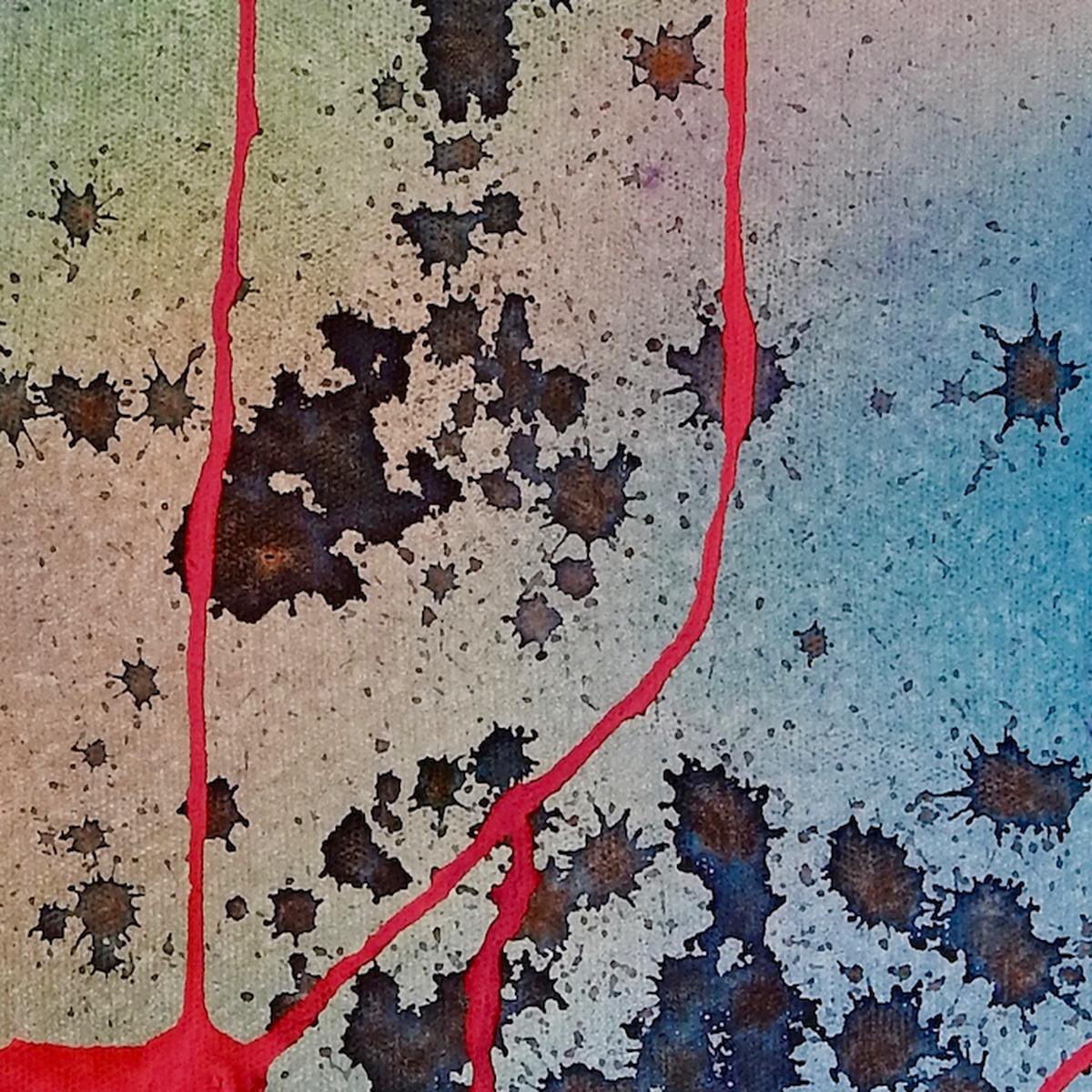 “Bougainvillea” By Zara Khan, Mixed Media on Canvas