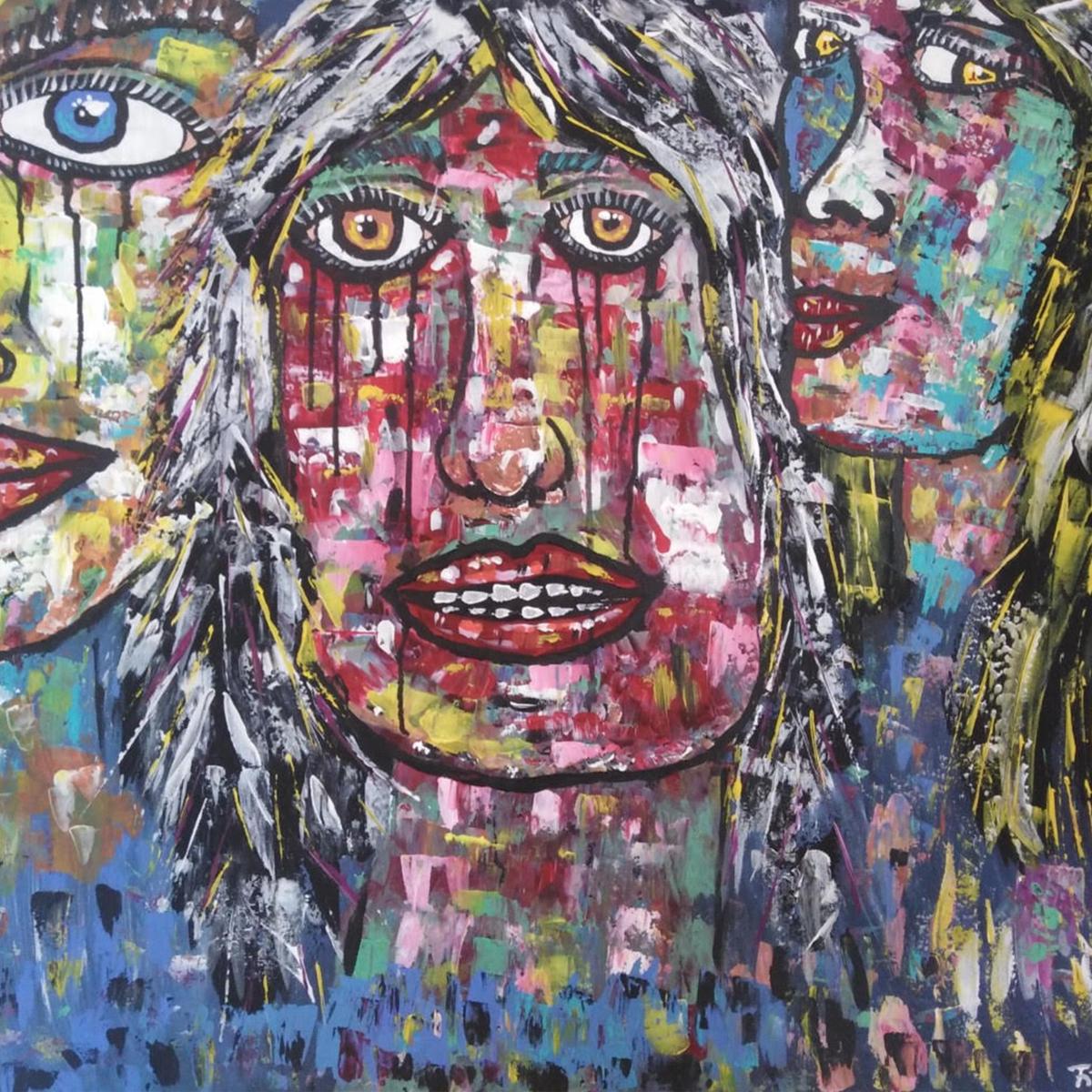You and Me Have No Faces by Fredrik Blow, Acrylic on Canvas