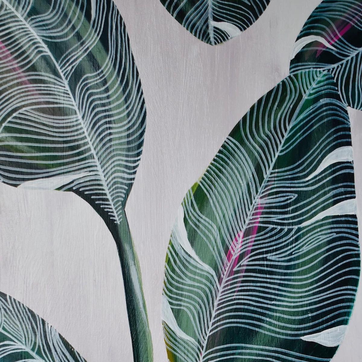“Banana Leaves” By Meredith Palmer, Acrylic on Canvas