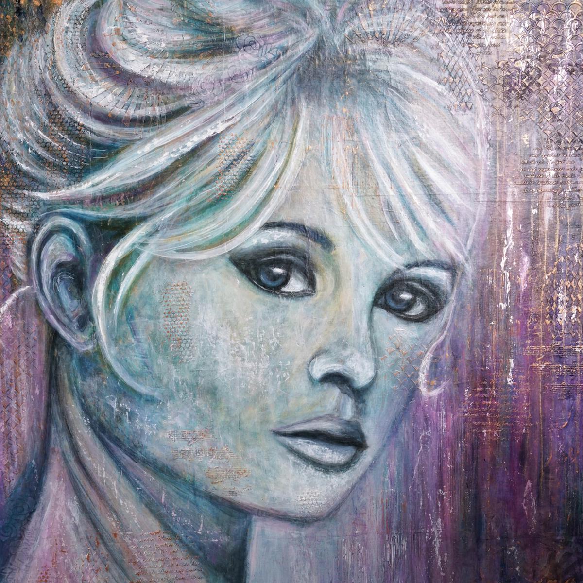 “Brigitte” By Marit Stjernberg, Mixed Media on Canvas