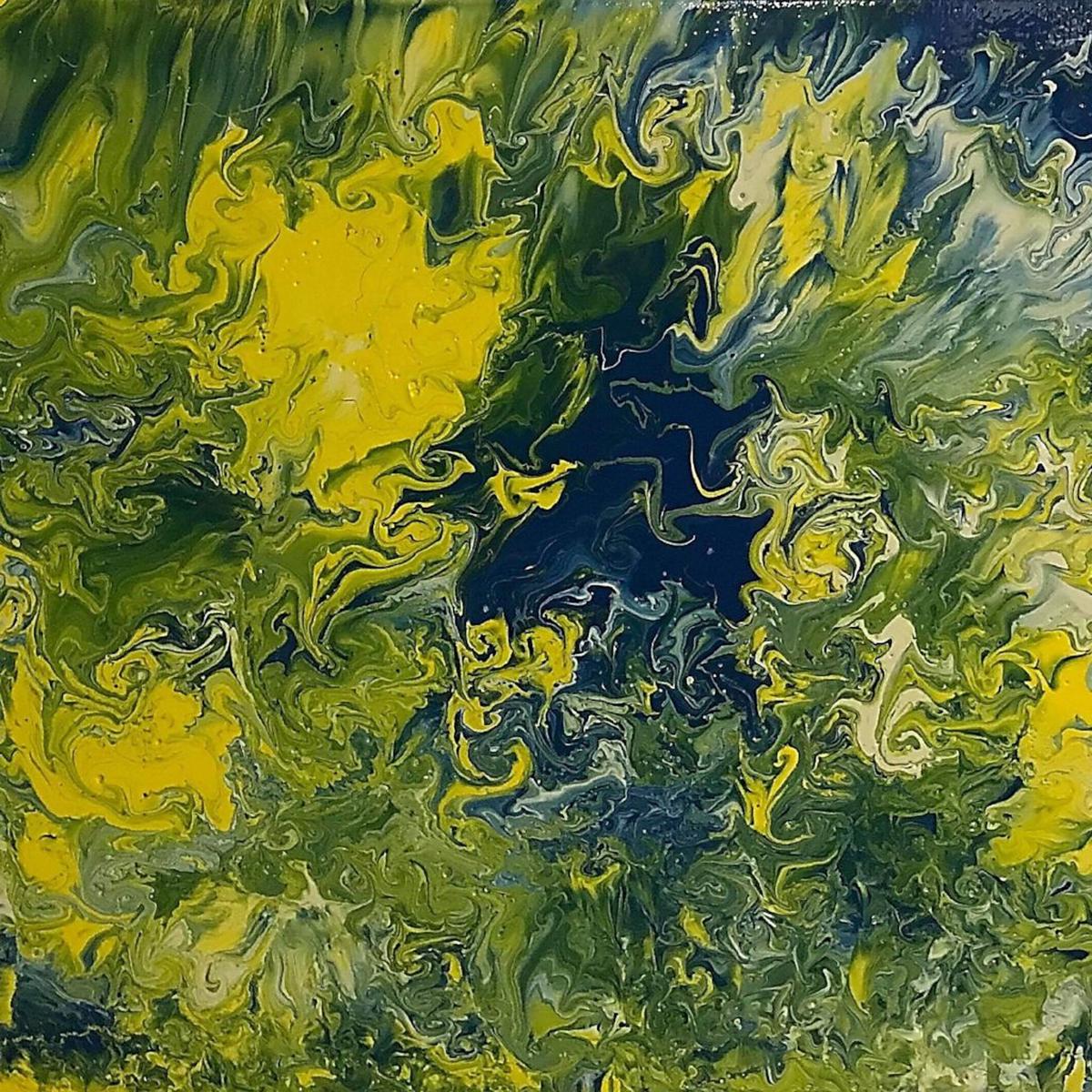 “A Fluid Pasture” By Jeff Musillo, Enamel on Canvas