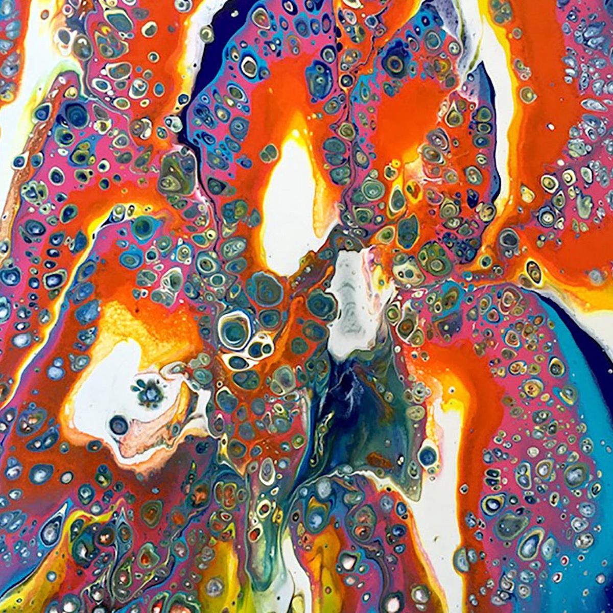 “Burst” by Donna Borgida, Acrylic on Canvas