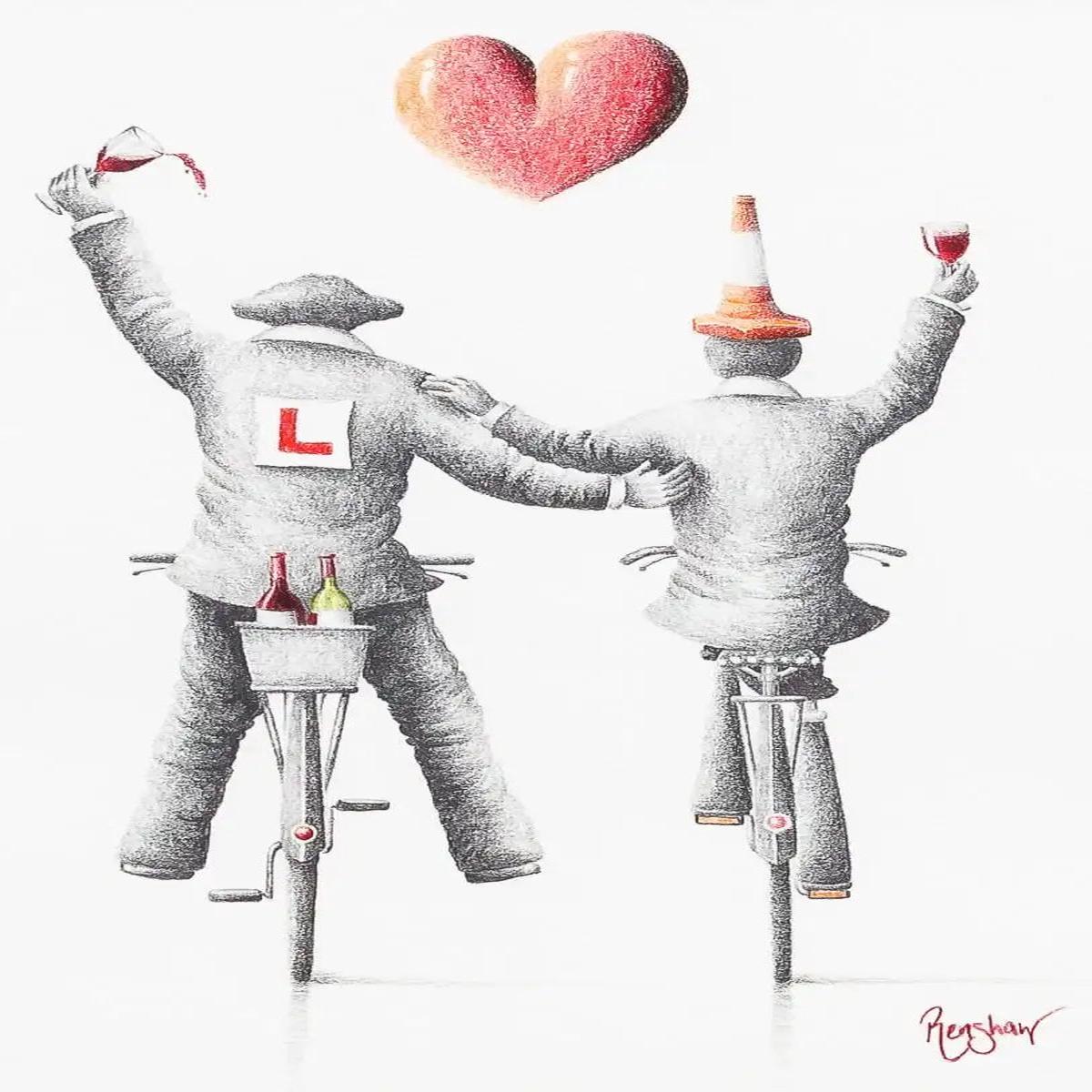 A Boozy Bike Ride – Original Sketch – SOLD