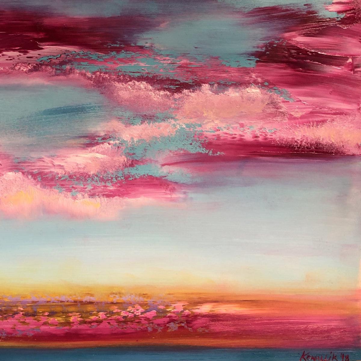 “Good Morning” By Marzena Kowallik, Oil and Mixed Media On Wood