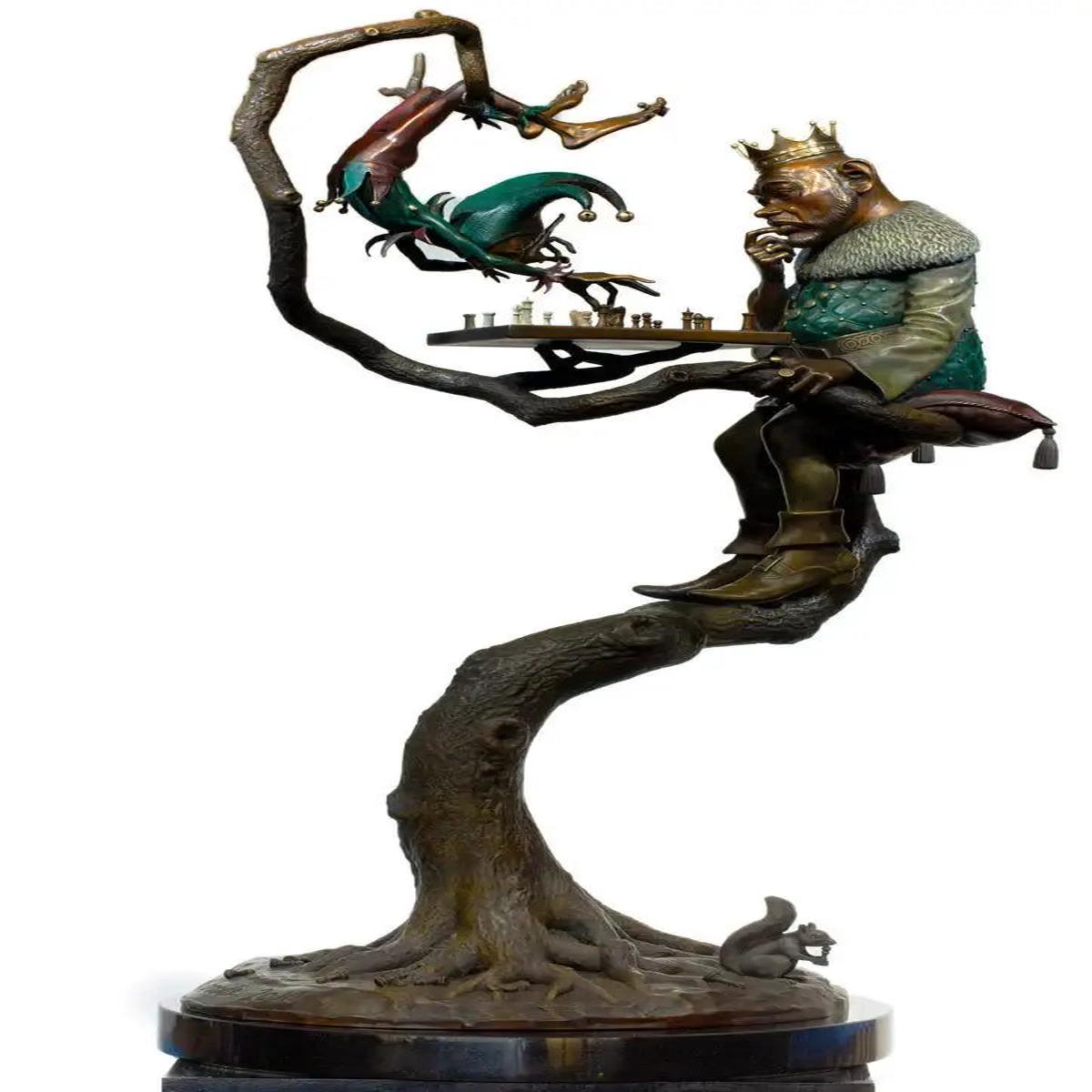 A Game of Chess – Bronze Sculpture (Large) – Edition