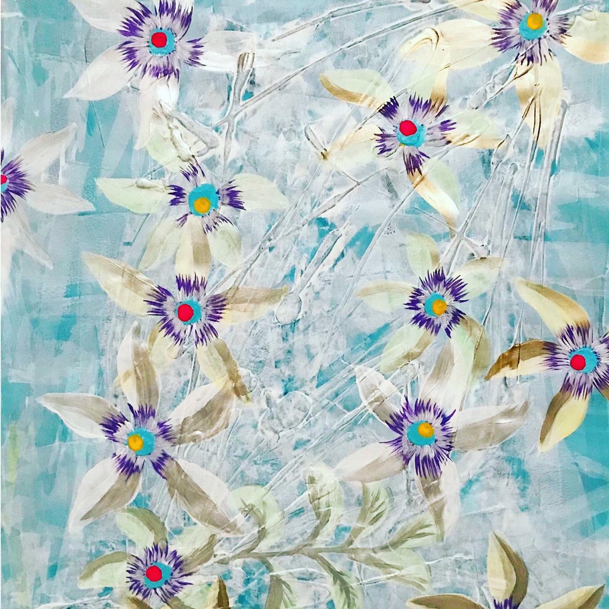 “Everything Natural Not Exact” by Mai Kobayashi, Acrylic on Paper