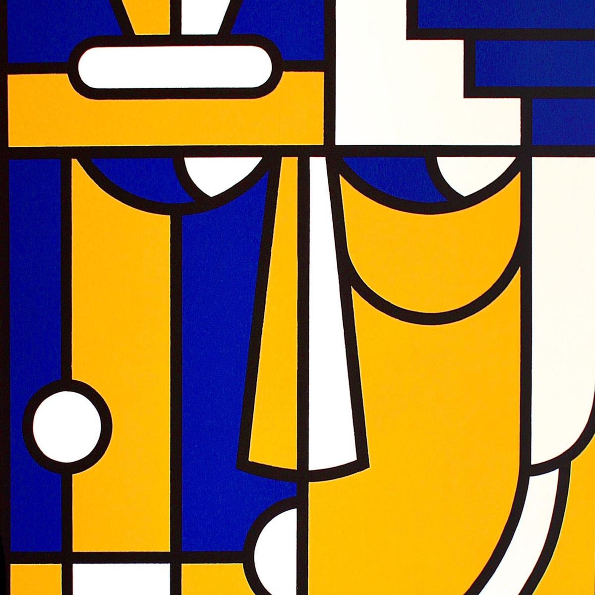 “Blue Face” by Arnaud LALY, Acrylic on Canvas
