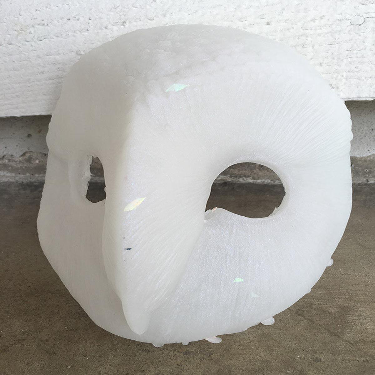 TRANSLUSCENT GLOW IN THE DARK OWL MASK BLANK