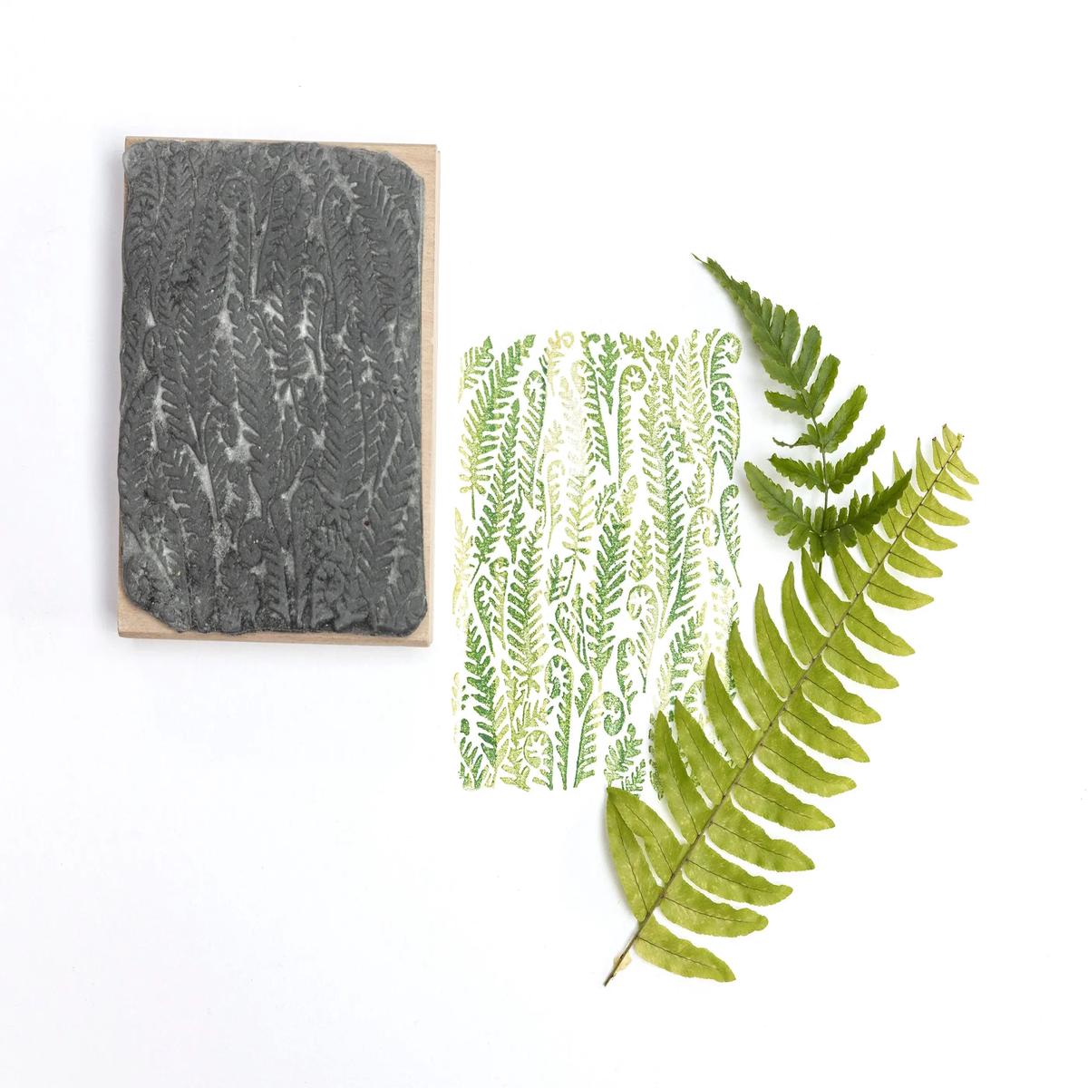 Fern Rubber Stamp, Card making supplies, Fern Design, Craft Gift