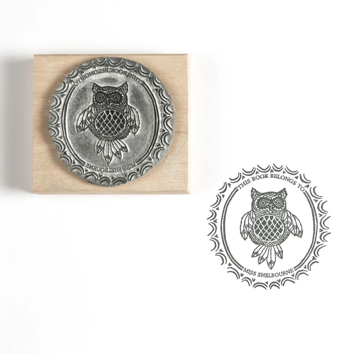 Personalized Library Rubber Stamp for Teachers